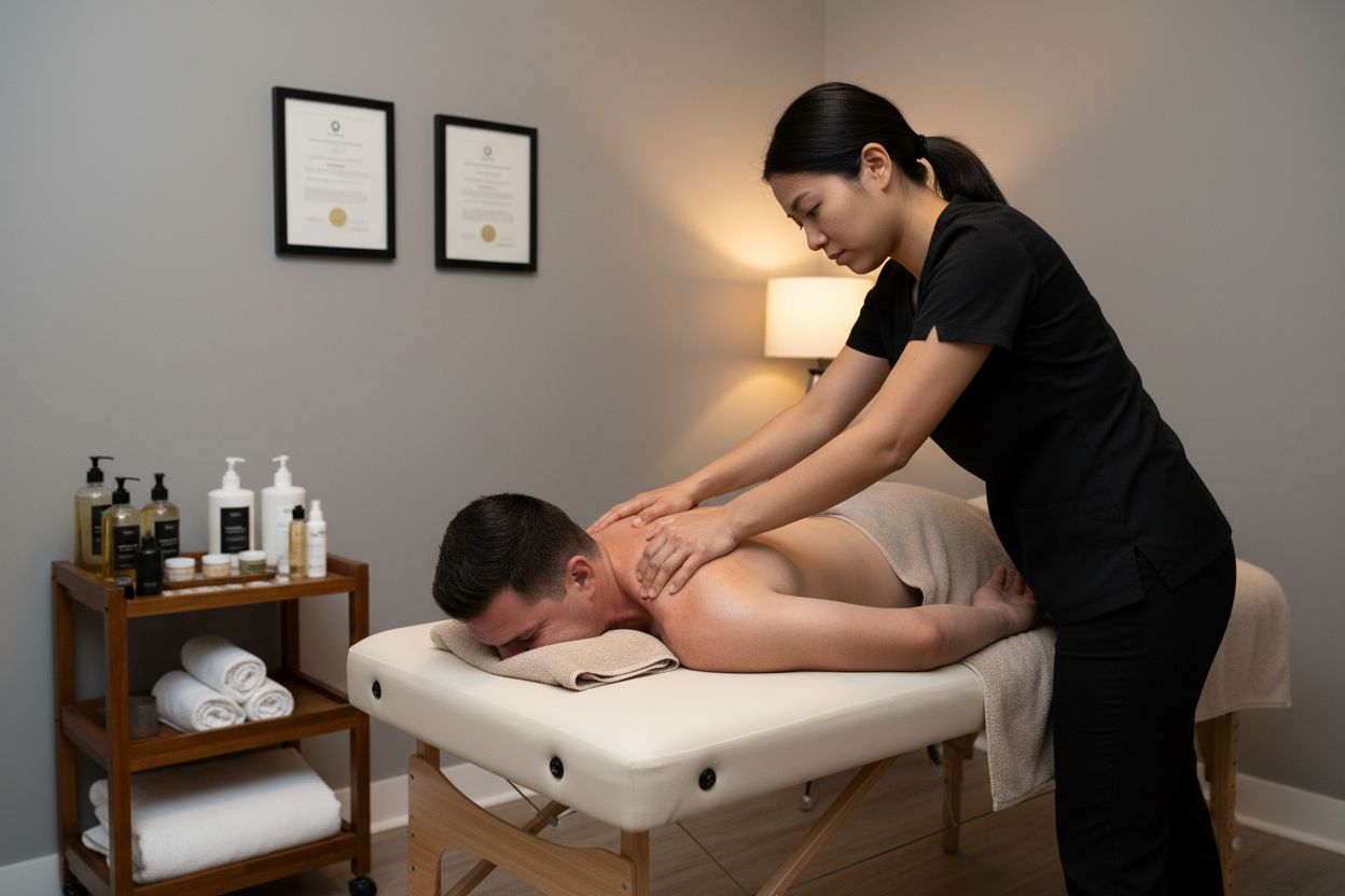 deep tissue massage session