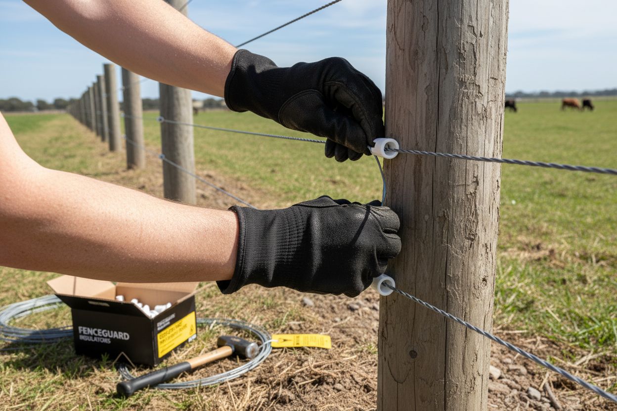 installing fence insulators