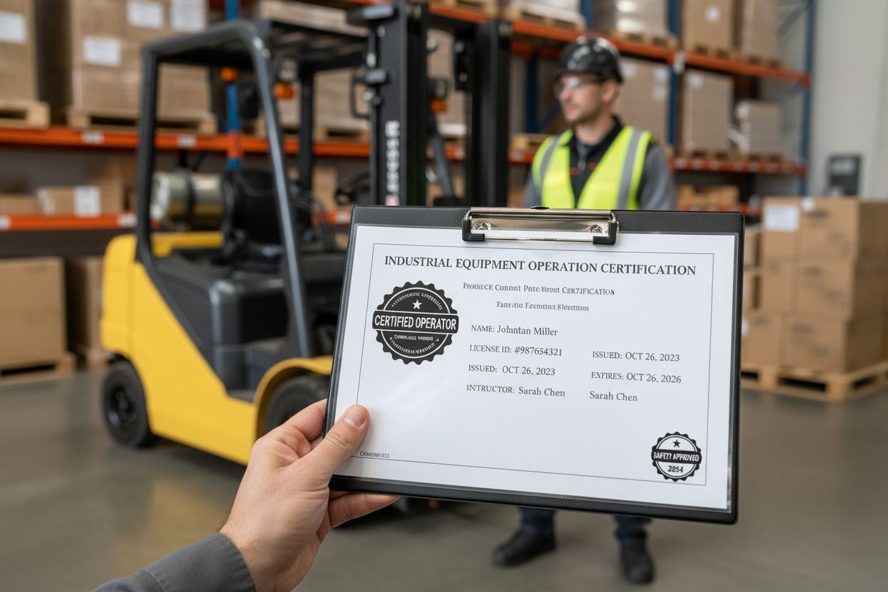 forklift license certificate