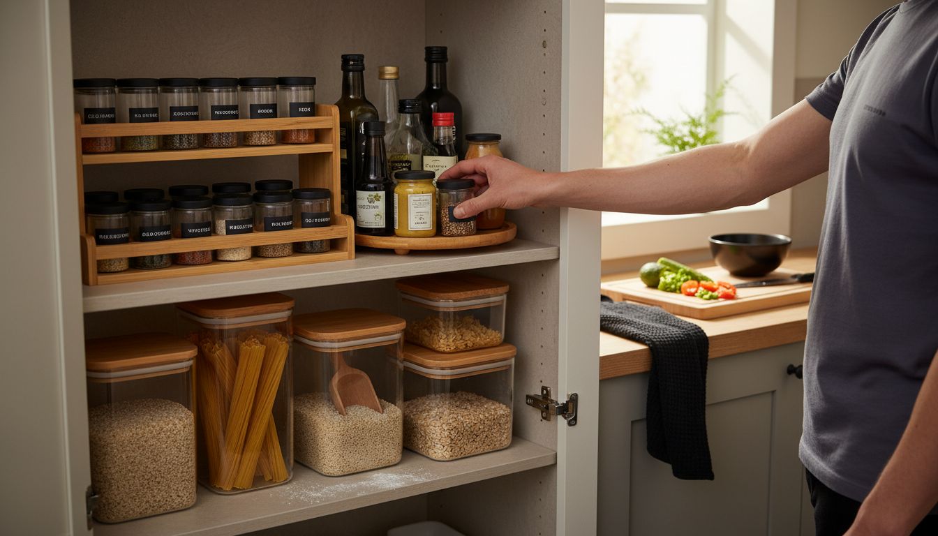 bamboo pantry organizers