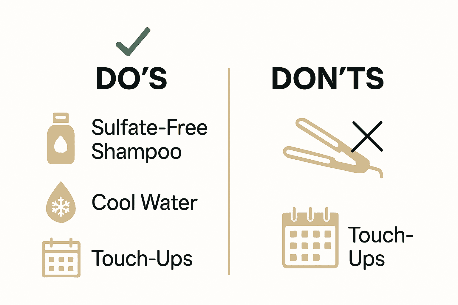 Infographic showing top natural tips to make hair color last.