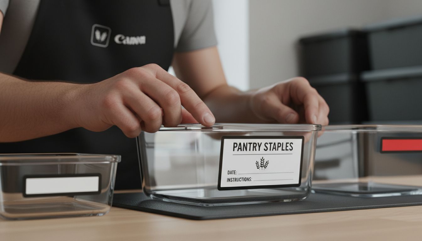 applying waterproof storage label