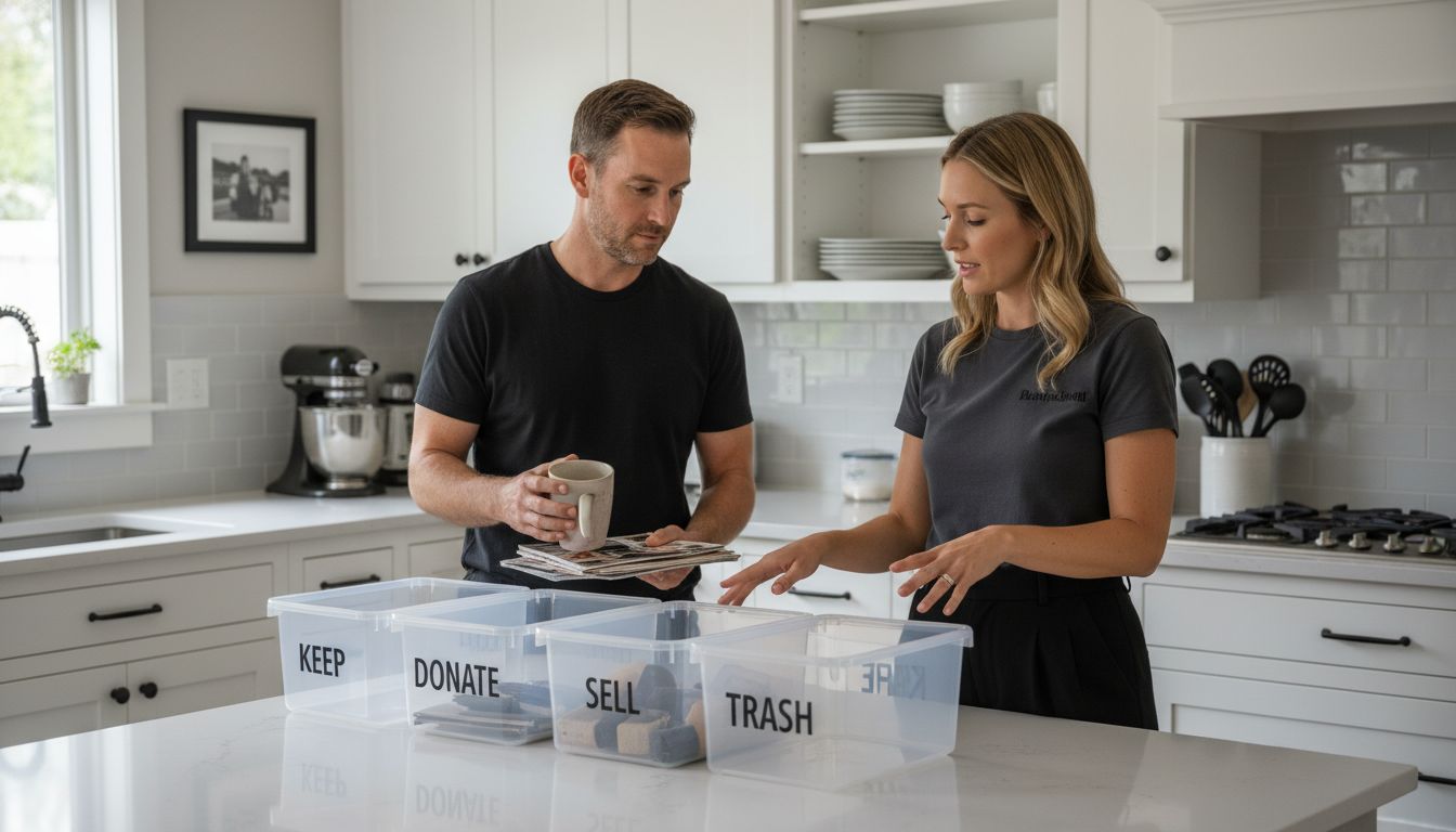 four box declutter method