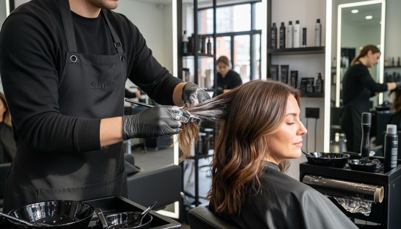 balayage salon application