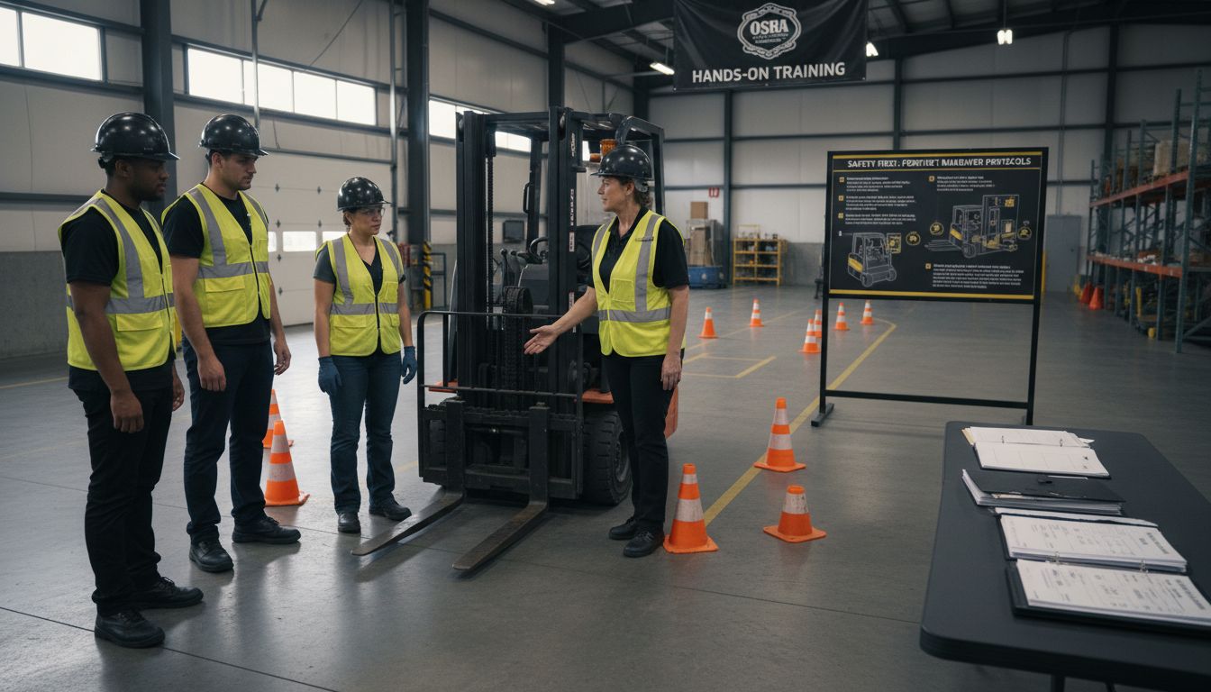 forklift training session
