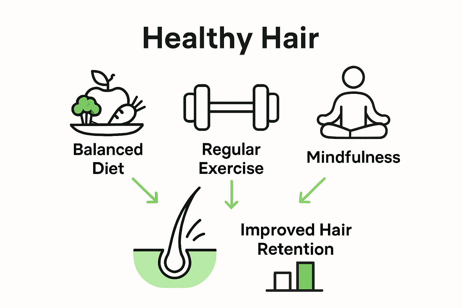 Infographic of lifestyle tips for hair loss prevention