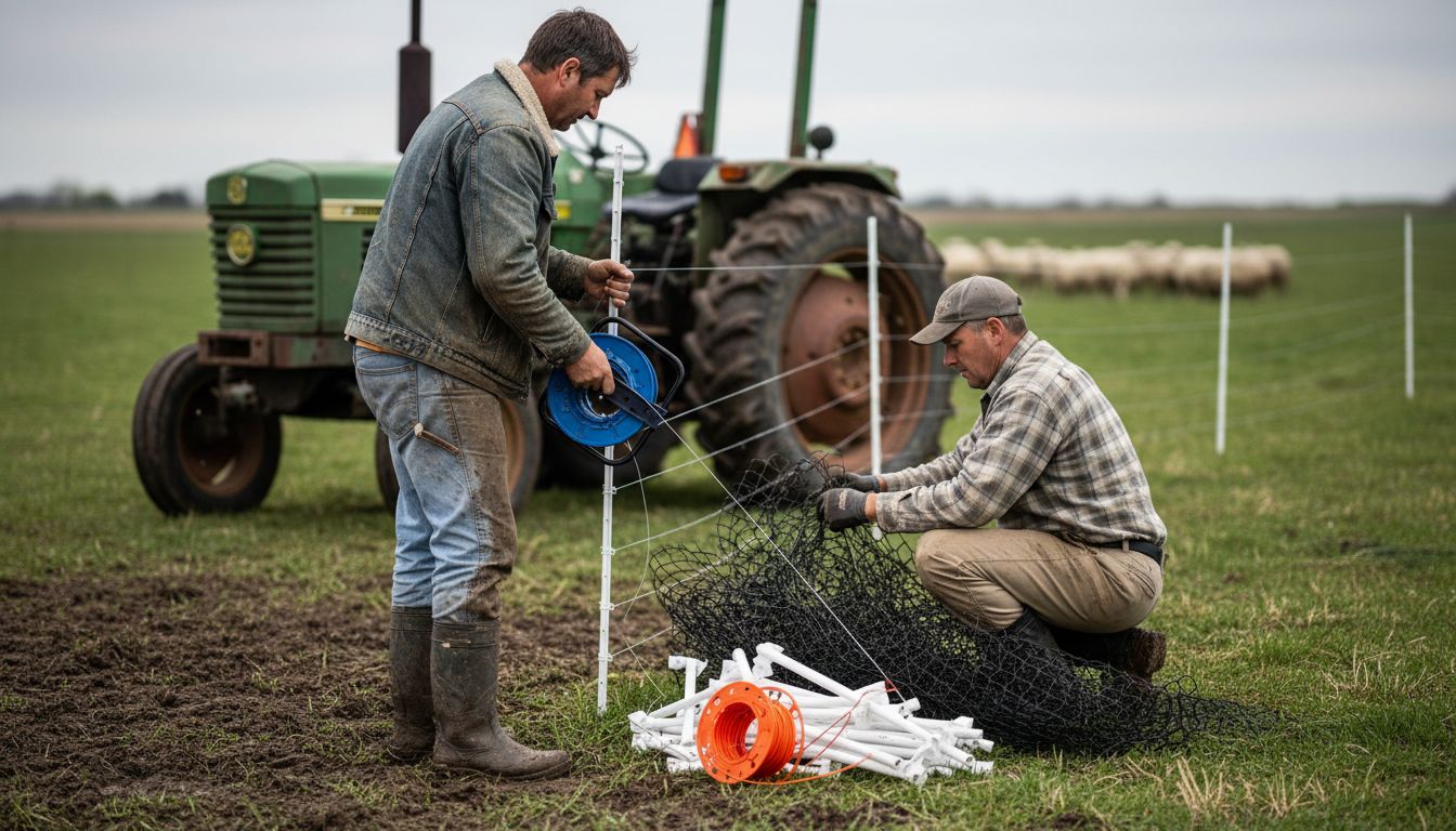 Different types of portable wire fence systems