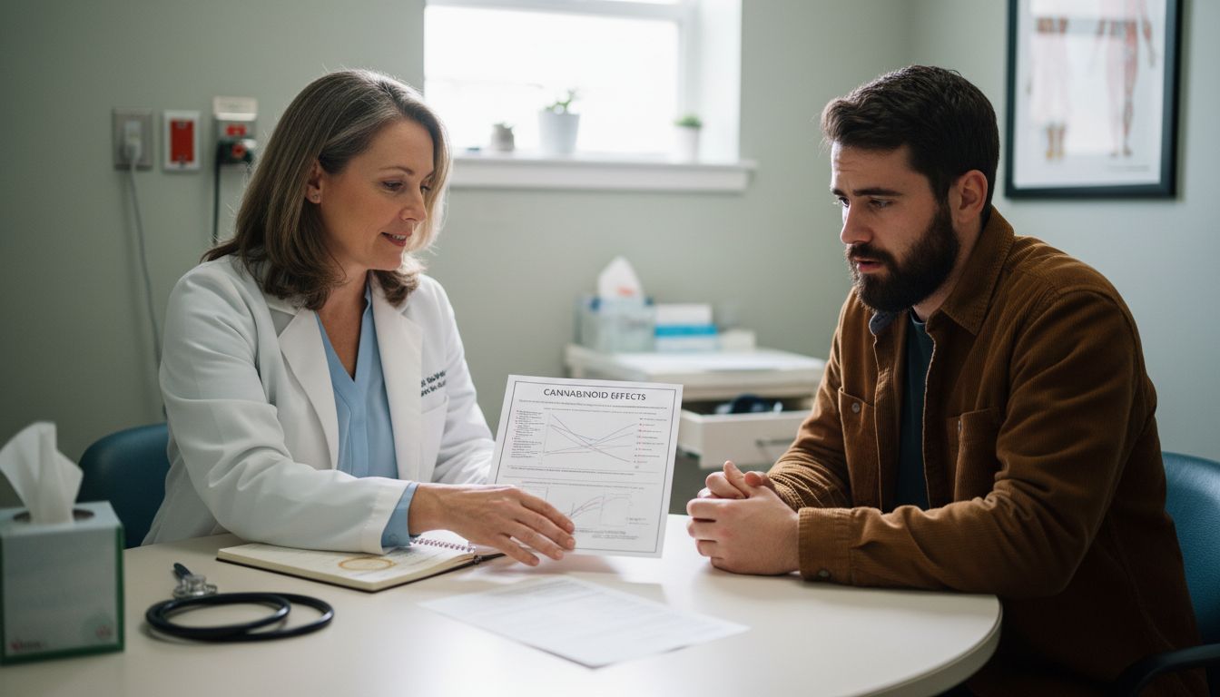 Doctor explains cannabinoid effects to patient