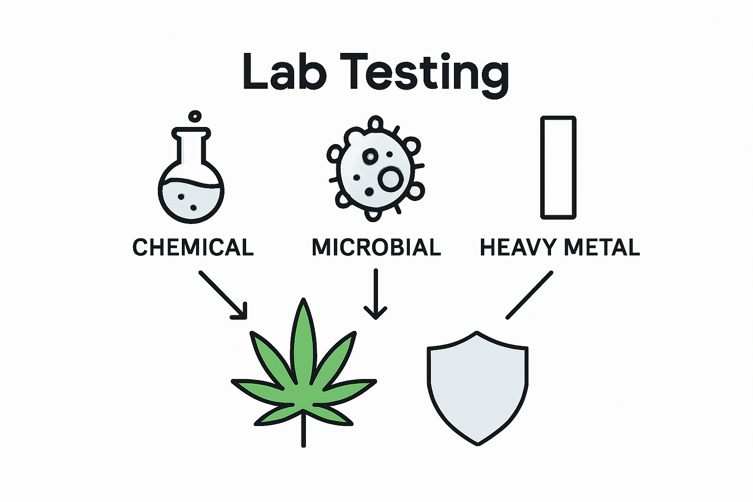 Infographic cannabis testing for contaminants