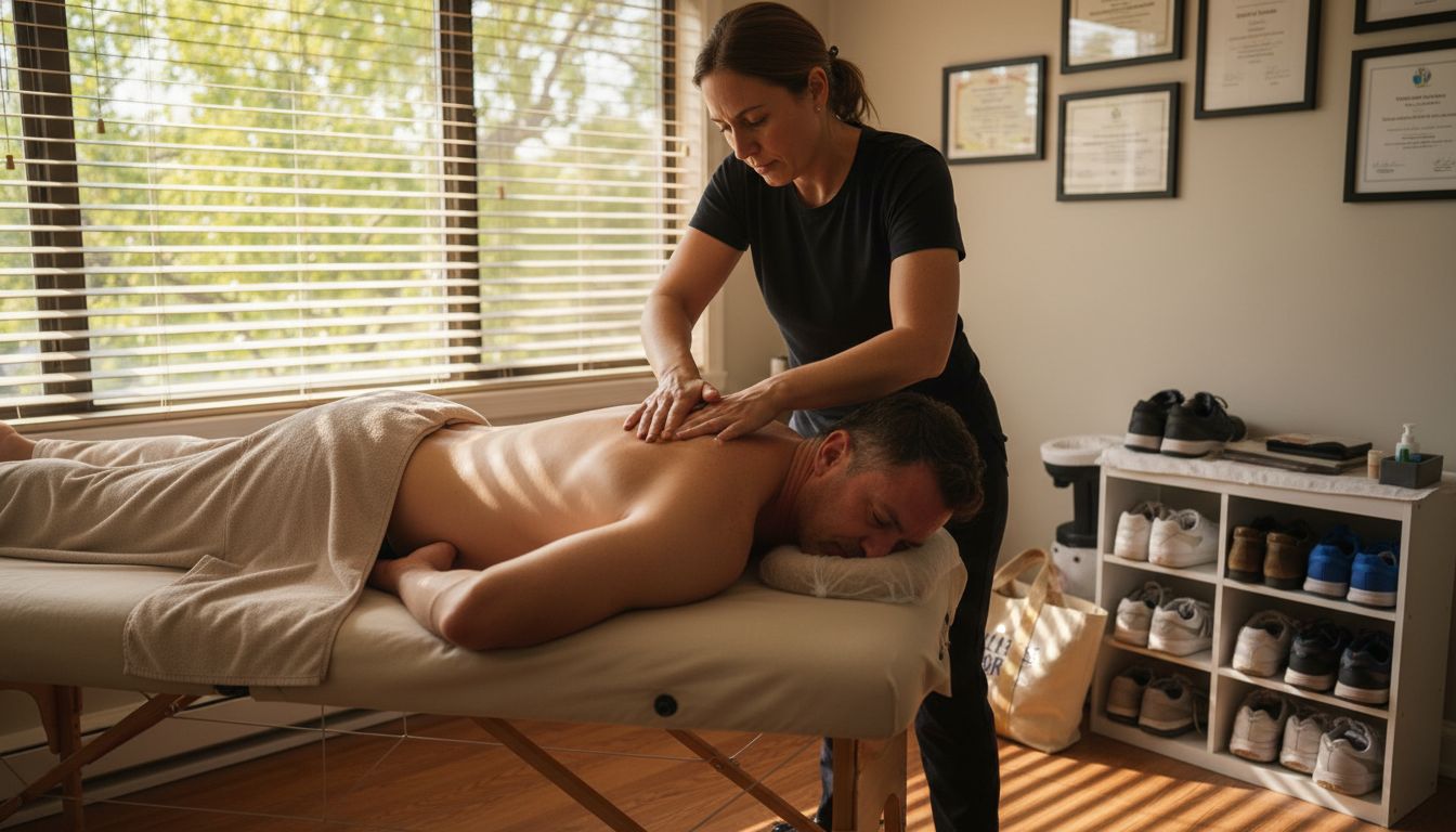 RMT providing therapeutic massage session