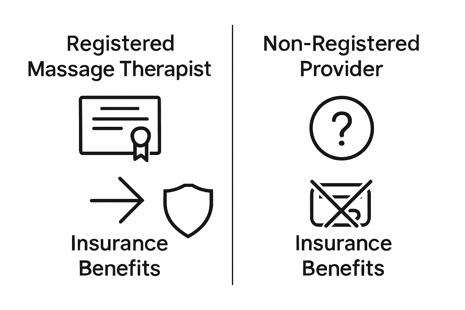 Comparing RMT and non-registered massage insurance
