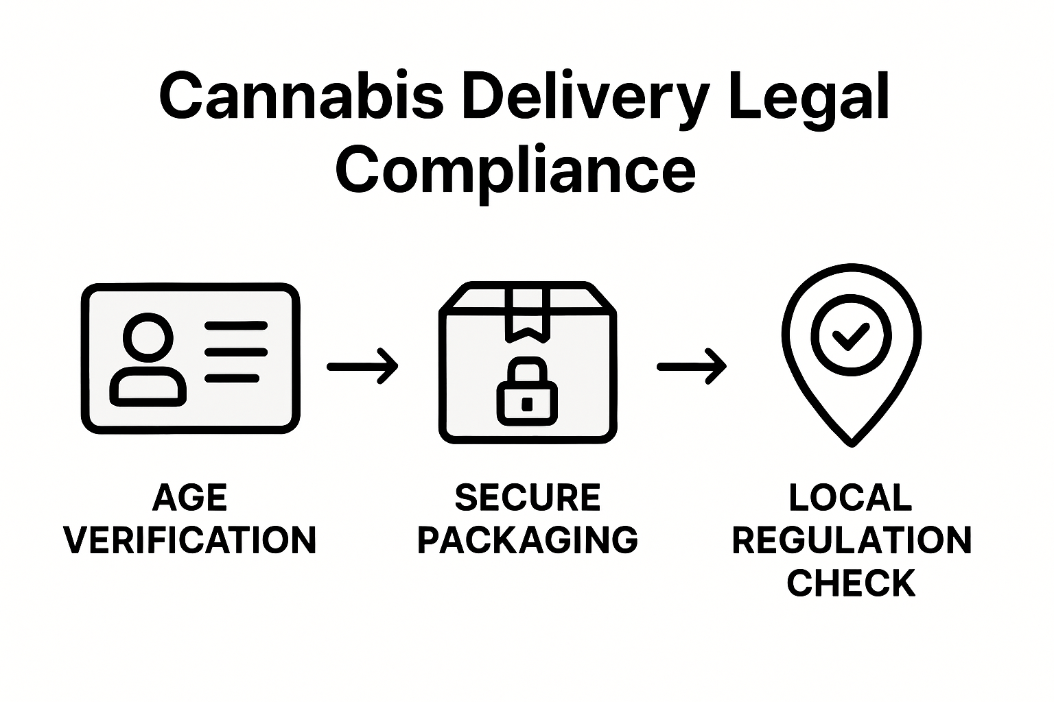 Infographic of cannabis delivery compliance steps