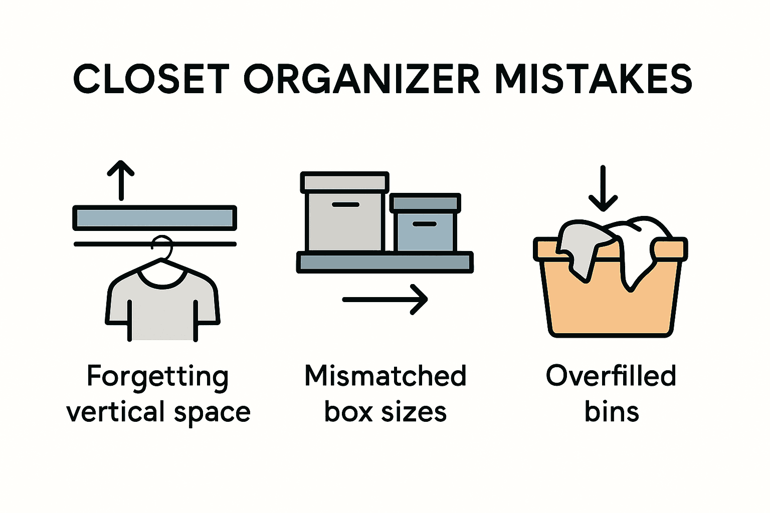 Infographic: common wardrobe organizer mistakes