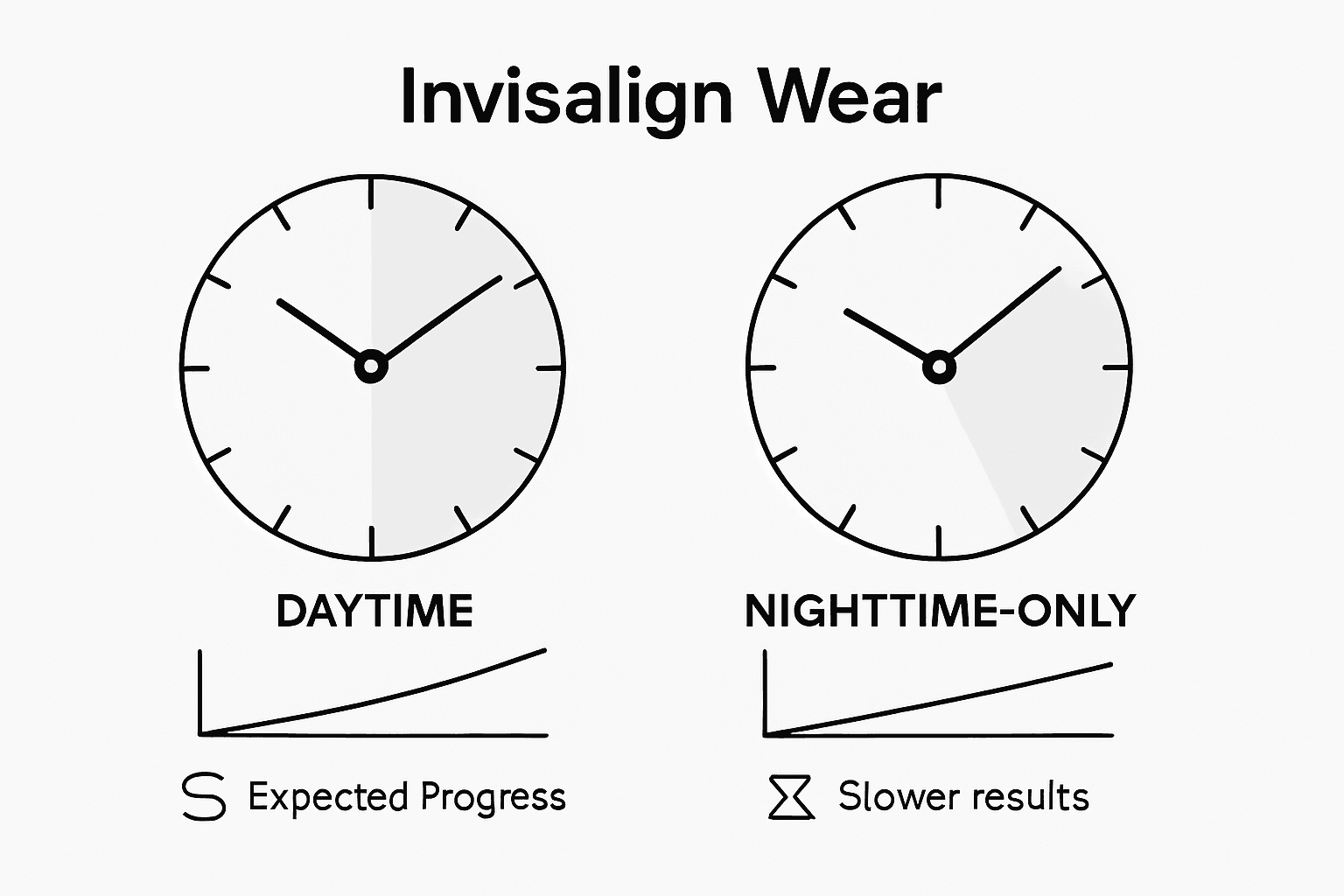 Infographic comparing Invisalign day and night use