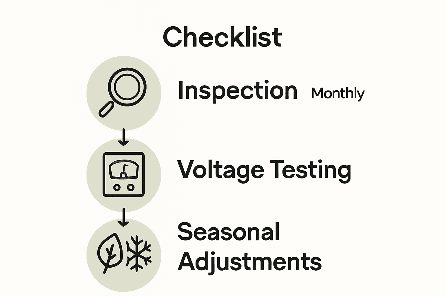 Checklist of electric fence maintenance tasks