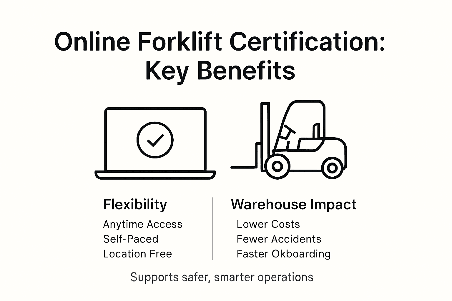 Infographic of forklift certification benefits