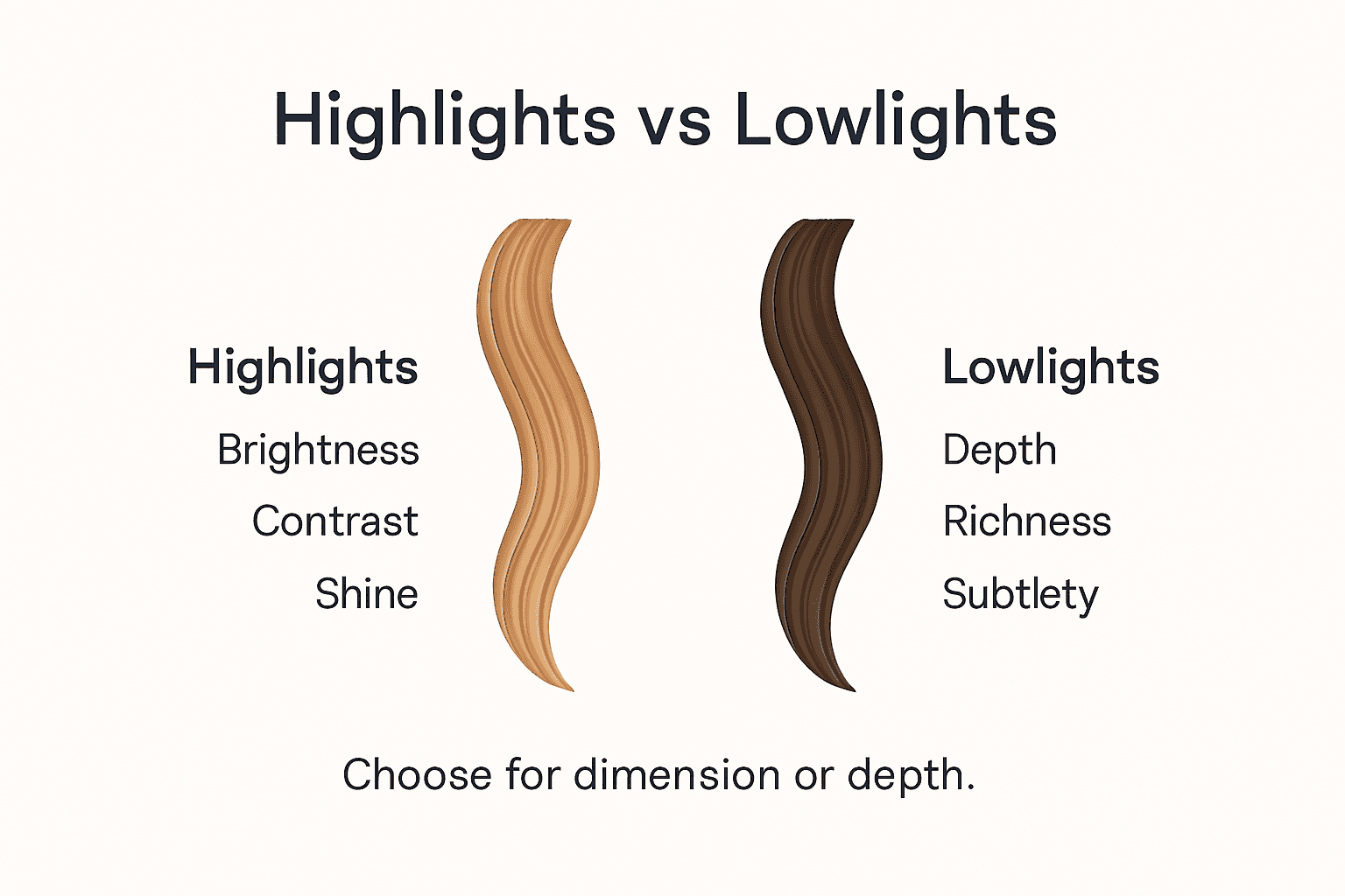 Infographic of highlights vs lowlights comparison