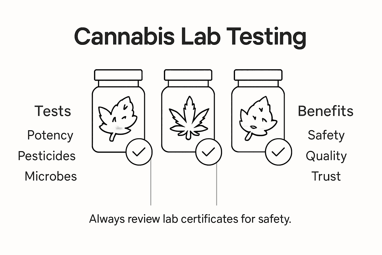 Infographic on cannabis lab testing and benefits