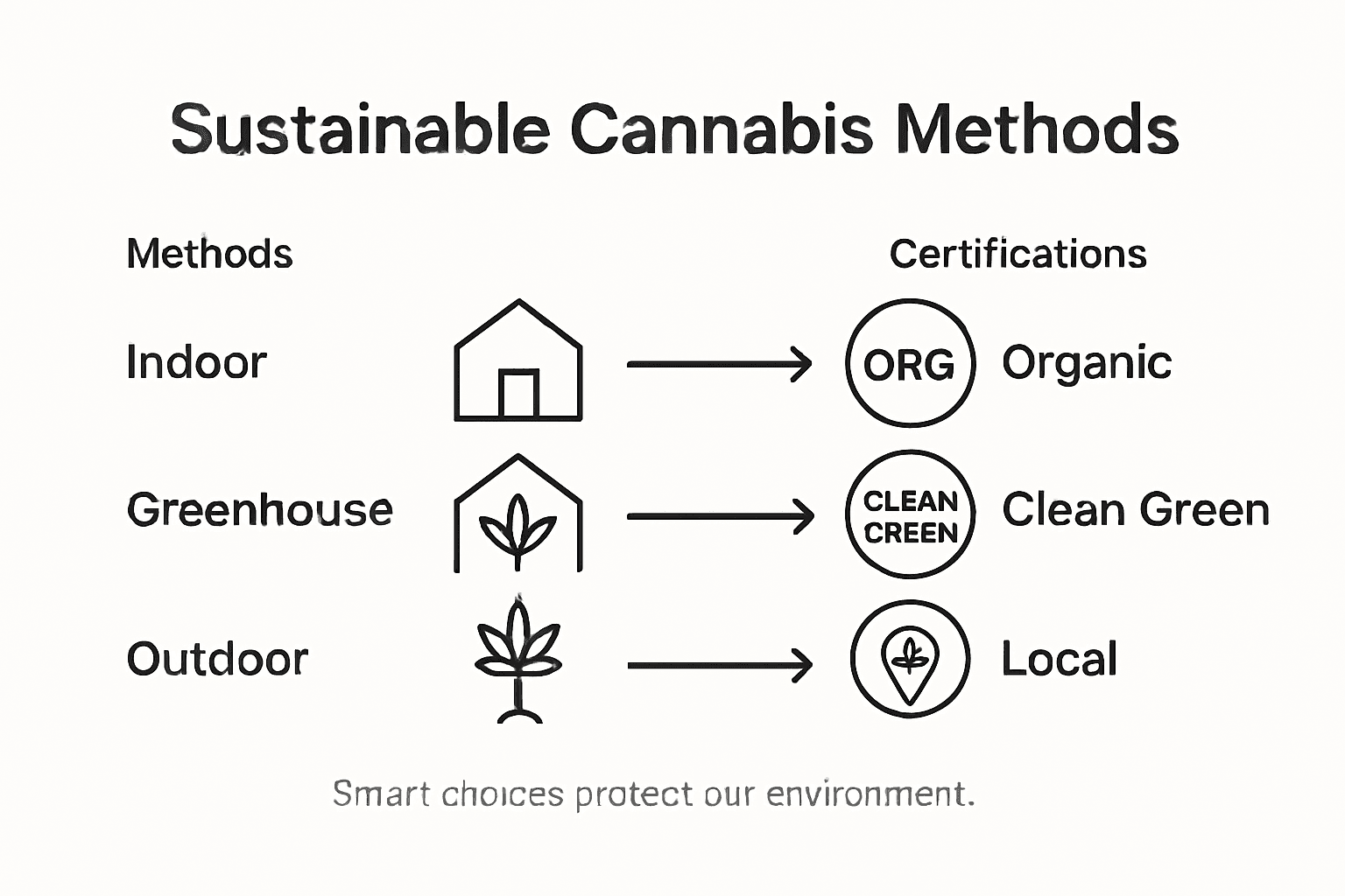 Infographic comparing cannabis cultivation methods