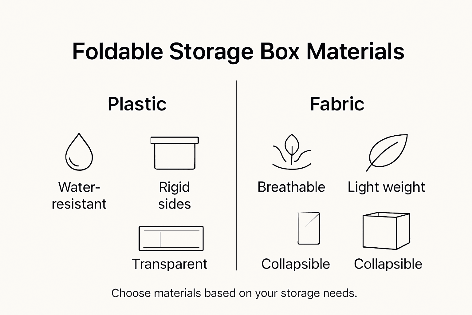 Infographic comparing storage box materials
