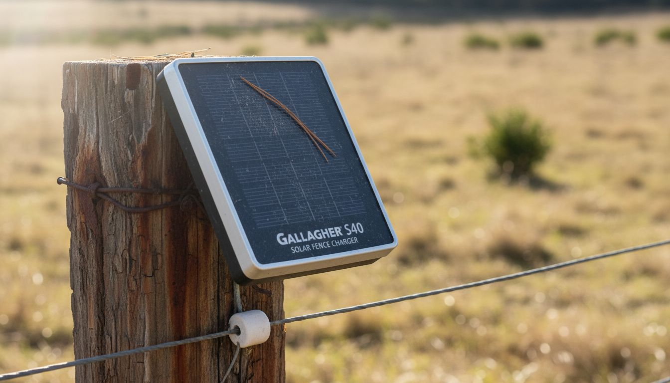 Close-up of solar panel charger installation