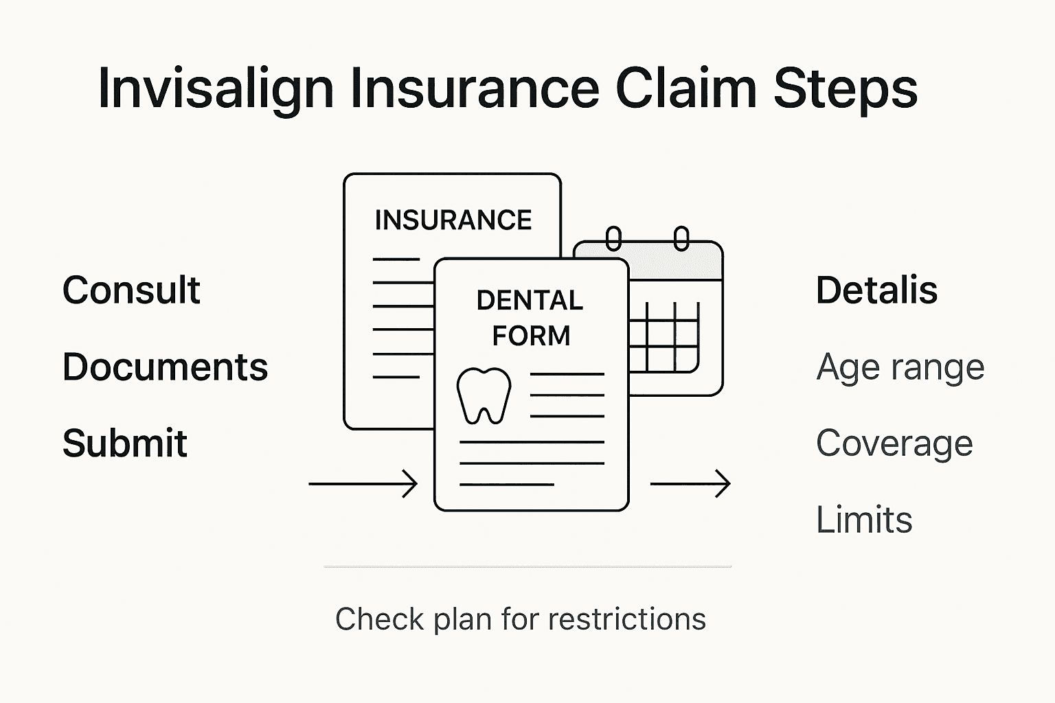 Infographic of Invisalign insurance claim steps