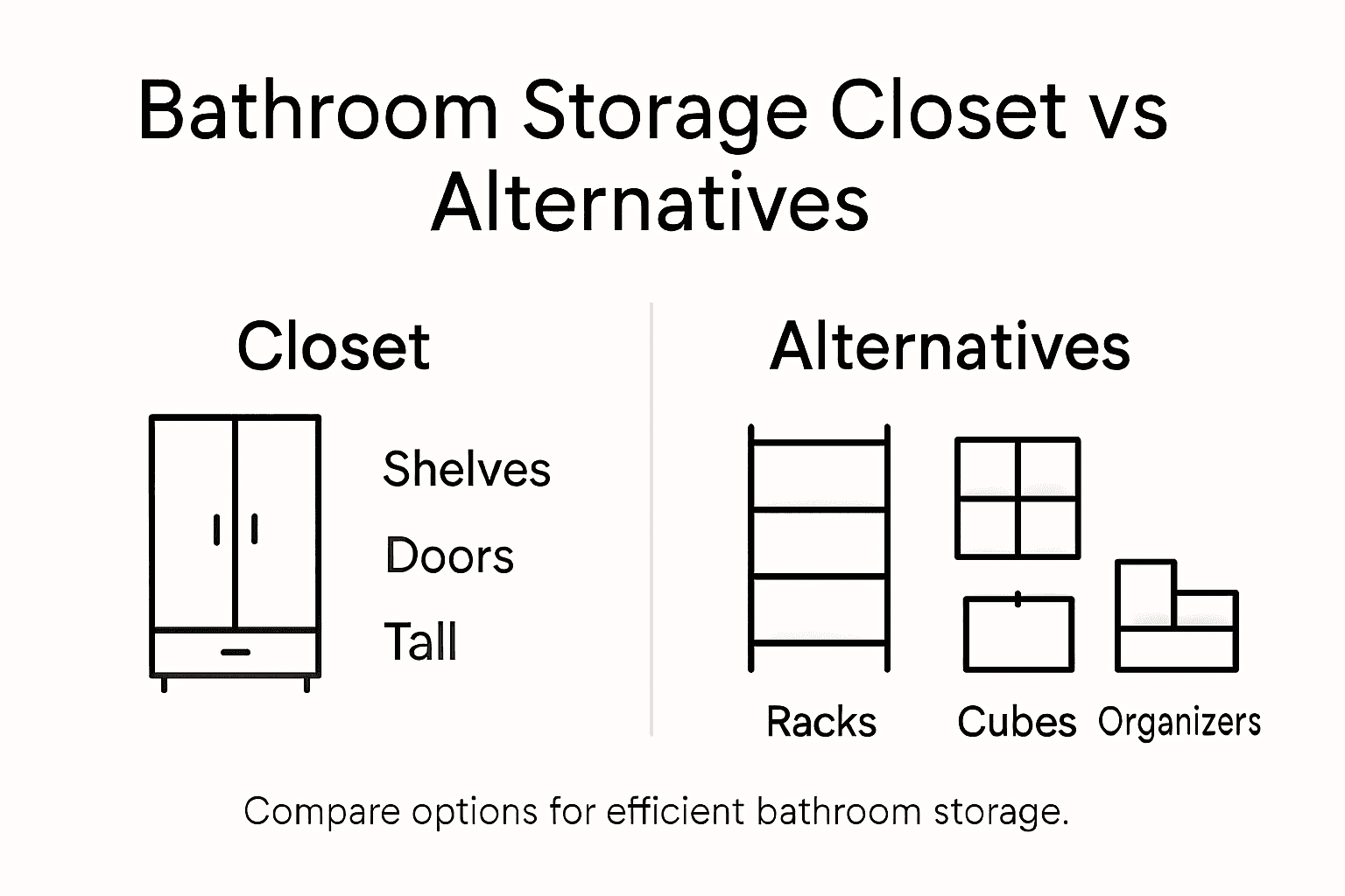 Infographic comparing closet and alternative storage