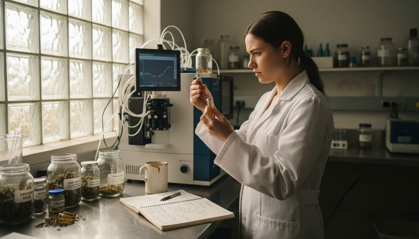 Lab technician tests hemp extracts for THC