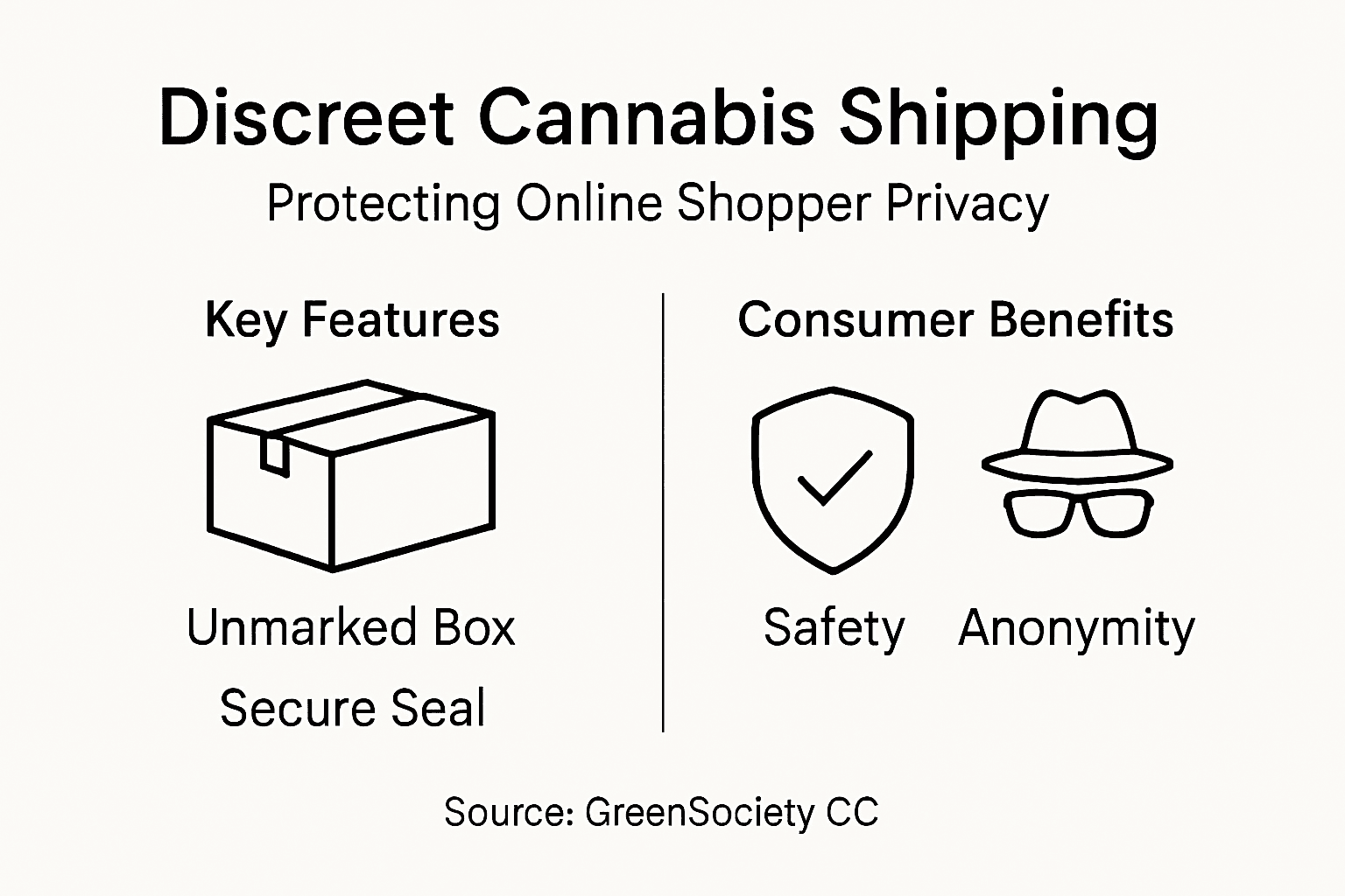 Infographic with shipping features and benefits