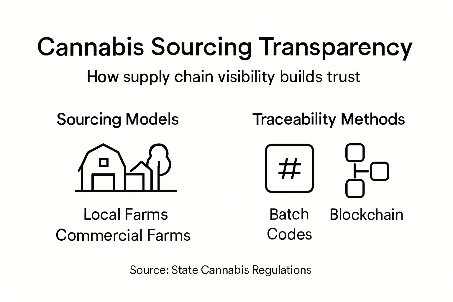 Infographic on cannabis sourcing and traceability
