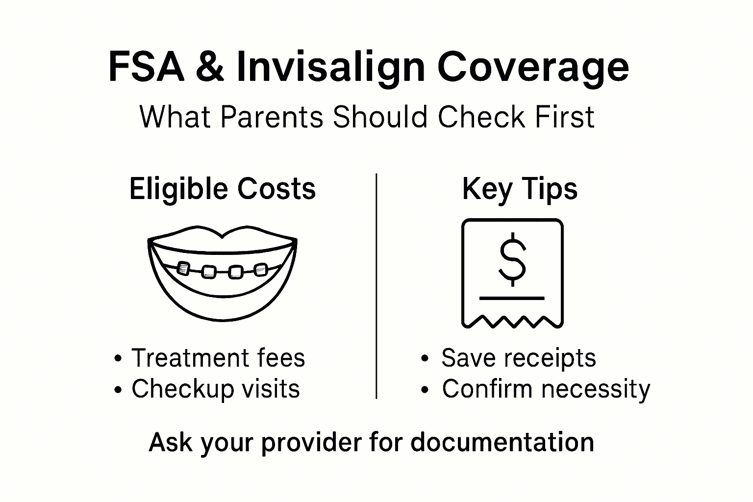 Infographic on FSA eligibility for Invisalign