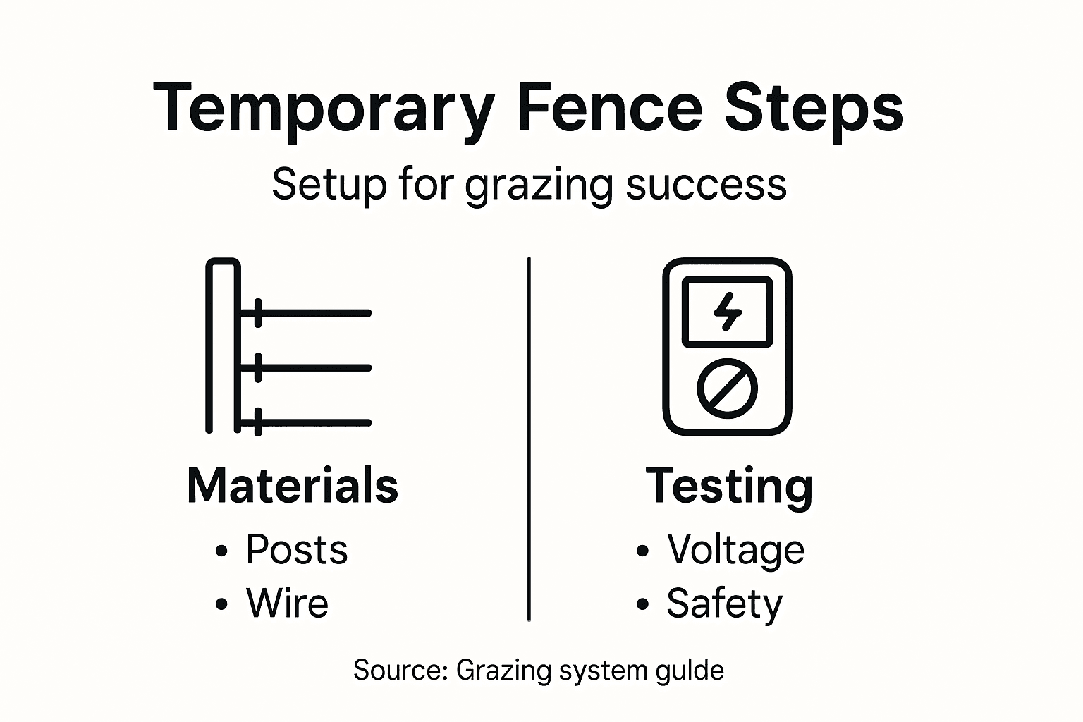 Infographic showing fencing steps and components