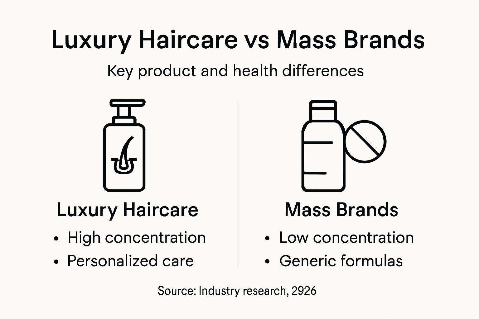 Infographic comparing haircare quality and benefits