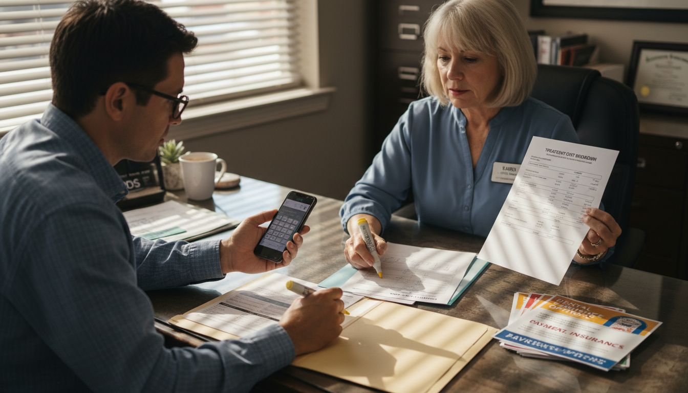 Family discussing transparent aligner costs