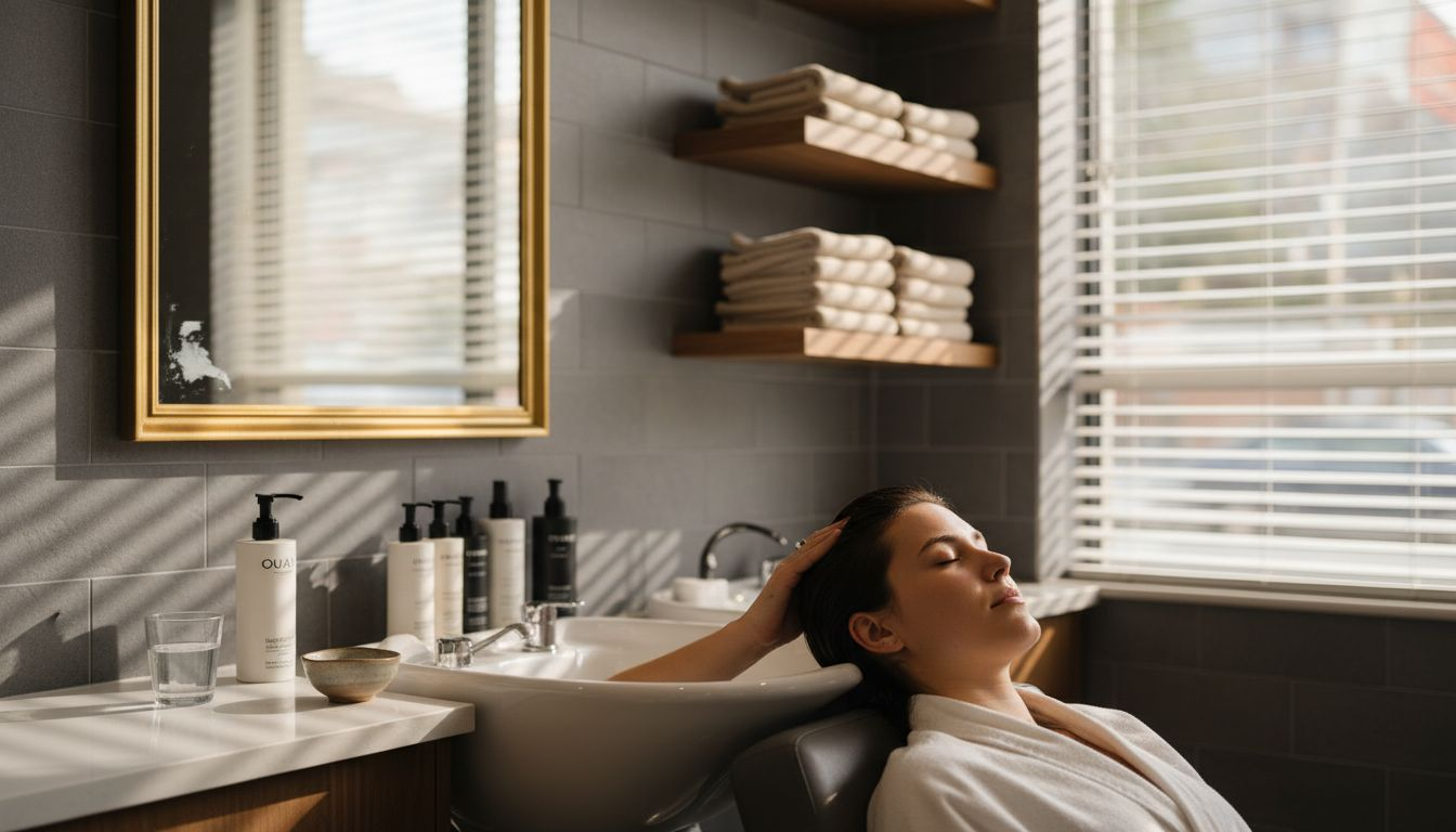 Woman enjoying personalized luxury salon care