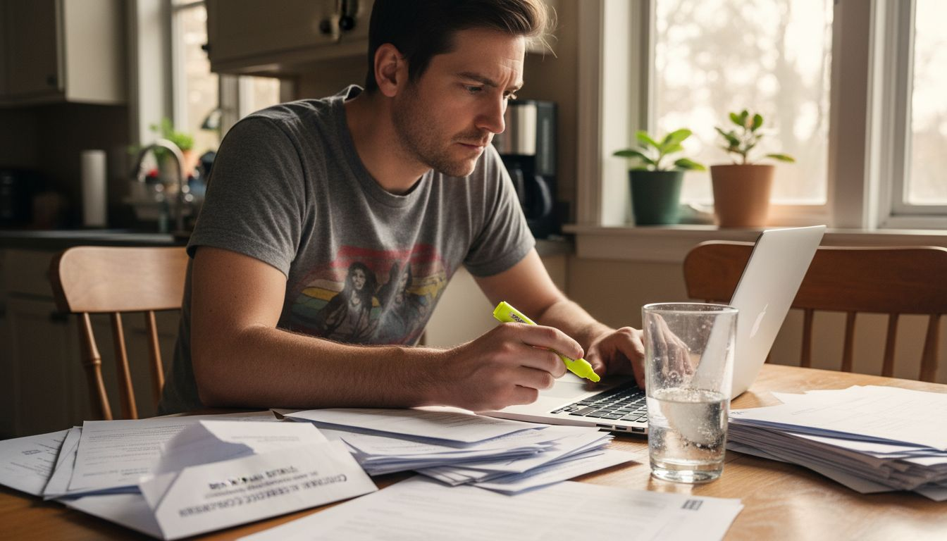 Parent reviewing orthodontic insurance paperwork