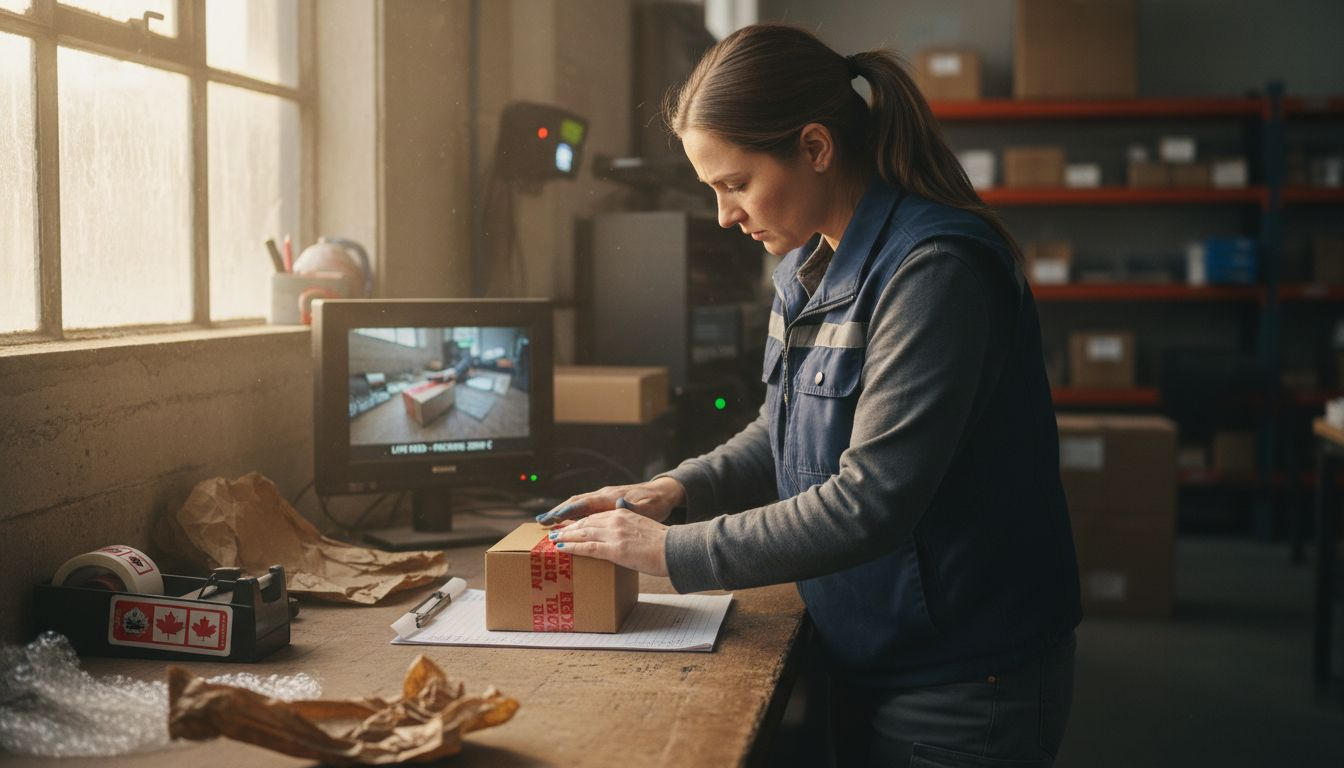 Worker sealing discreet cannabis package
