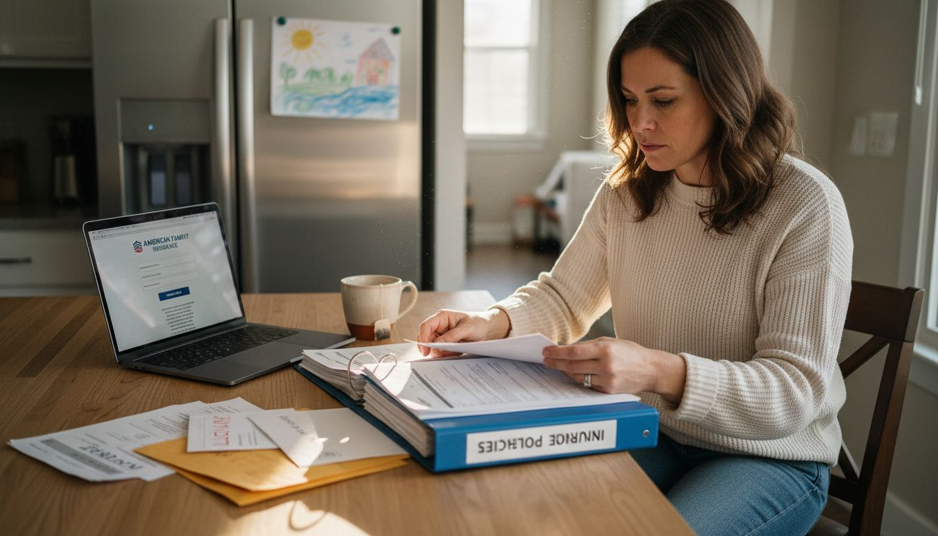 Parent reviewing orthodontic insurance documents