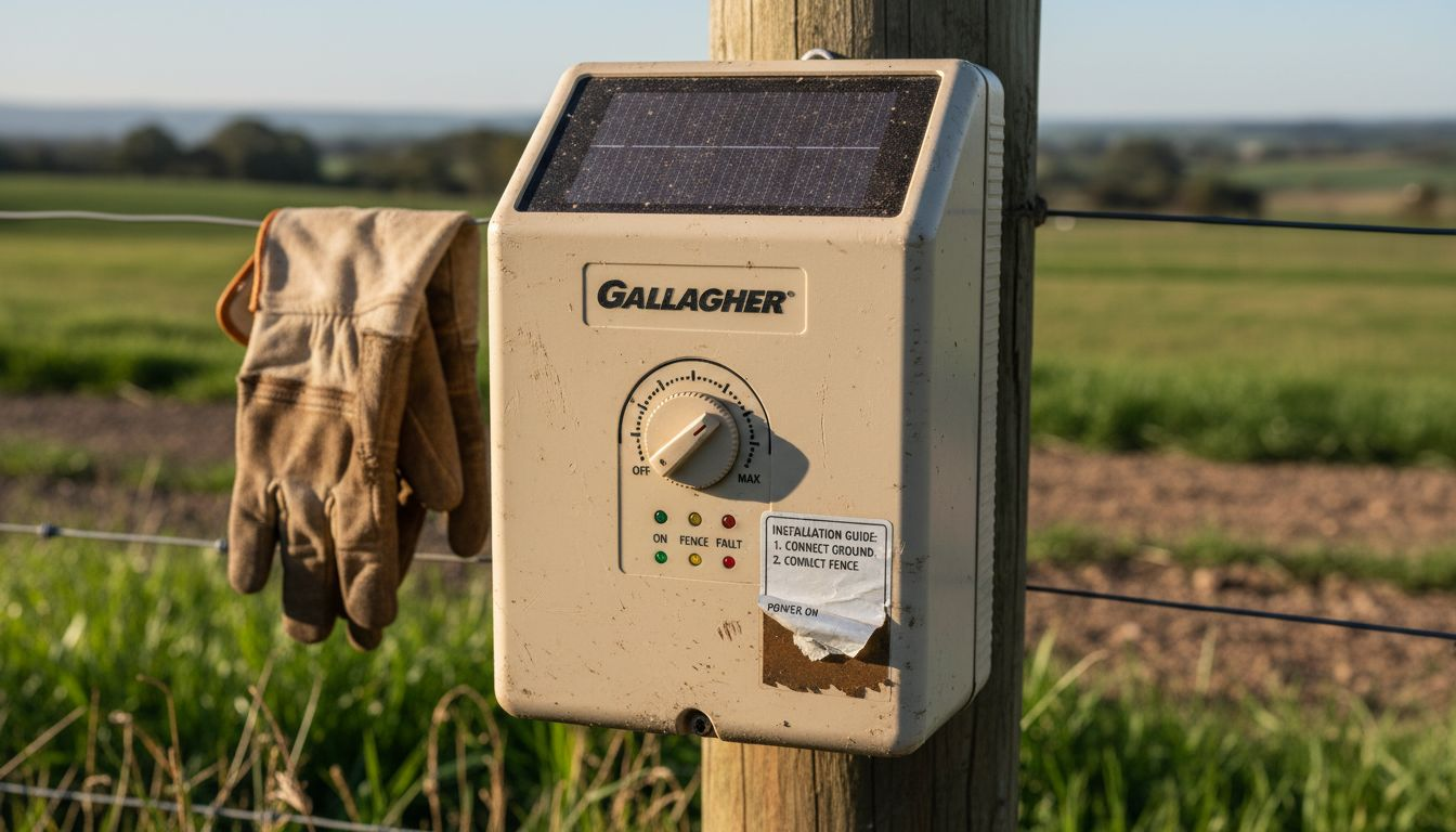 Gallagher S100 charger panel close-up view