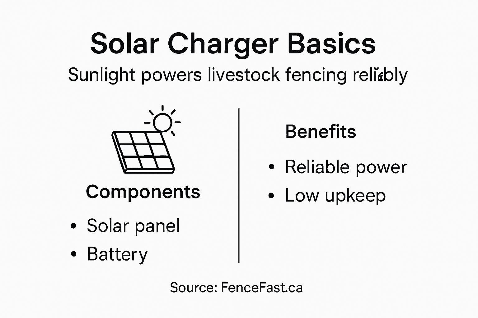 Infographic outlining solar charger basics and benefits