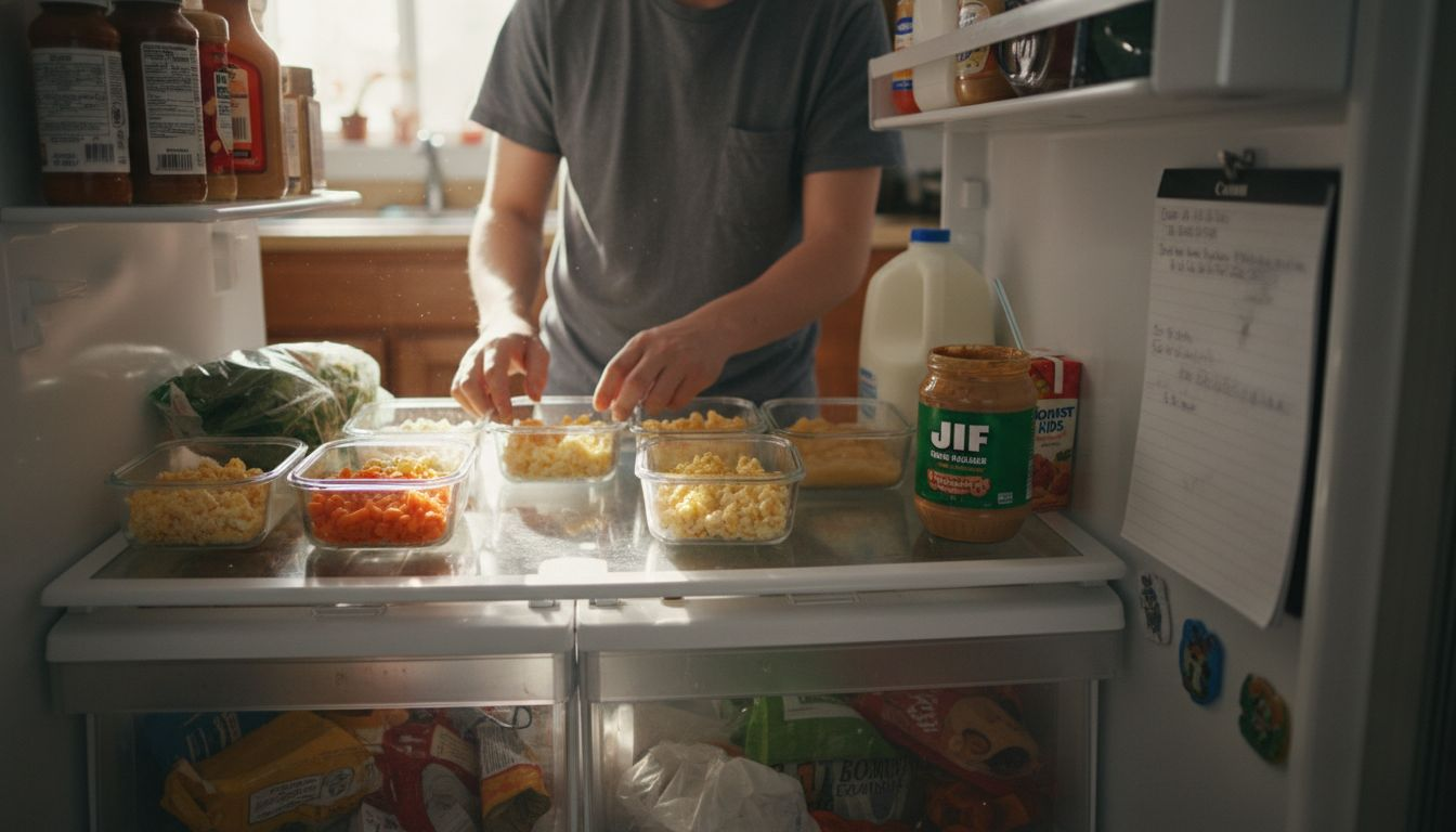 Arranging soft food containers in refrigerator