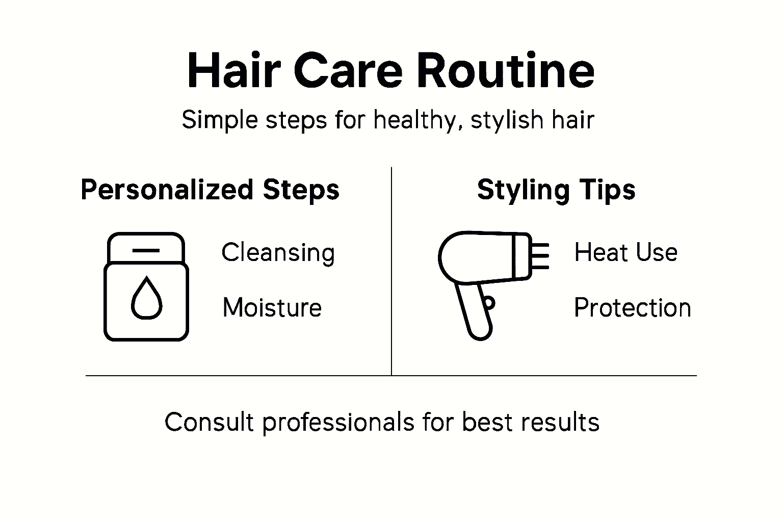 Infographic on hair care routine steps