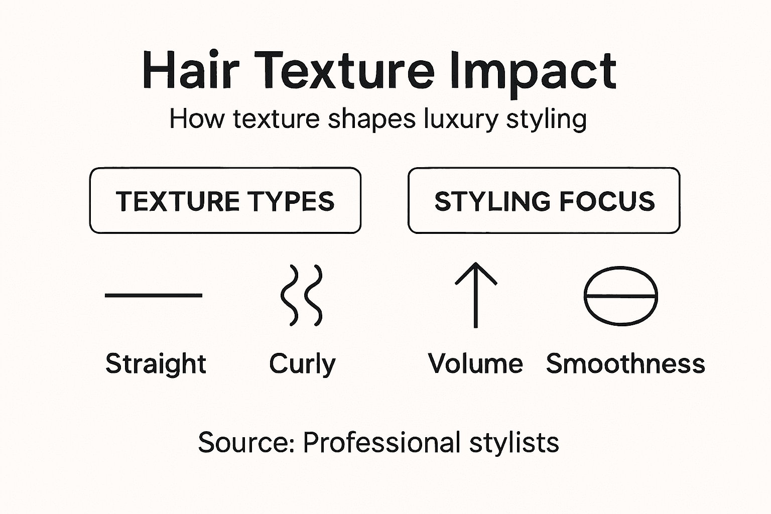 Infographic showing hair texture and styling impact