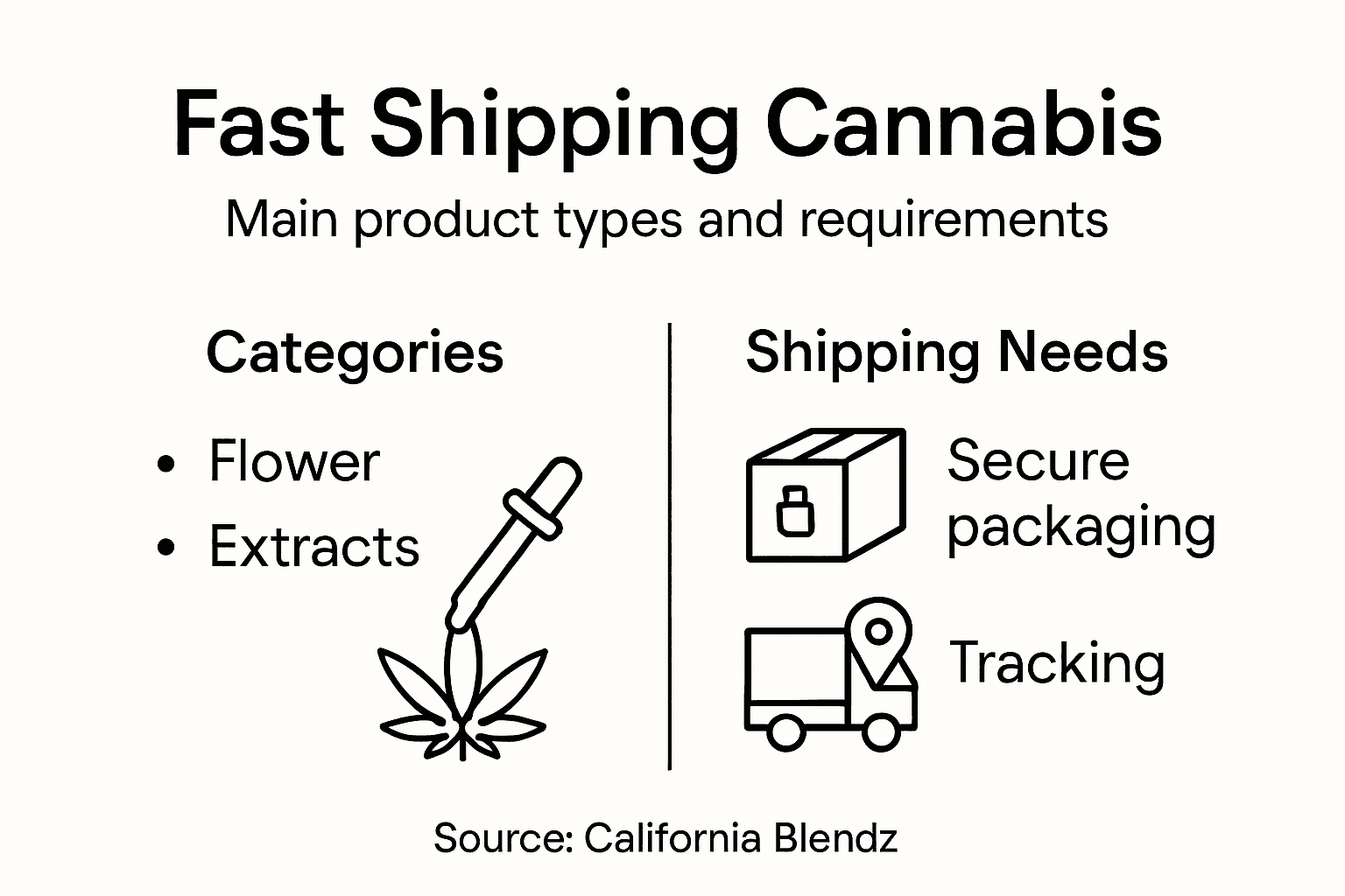 Infographic fast shipping cannabis product types