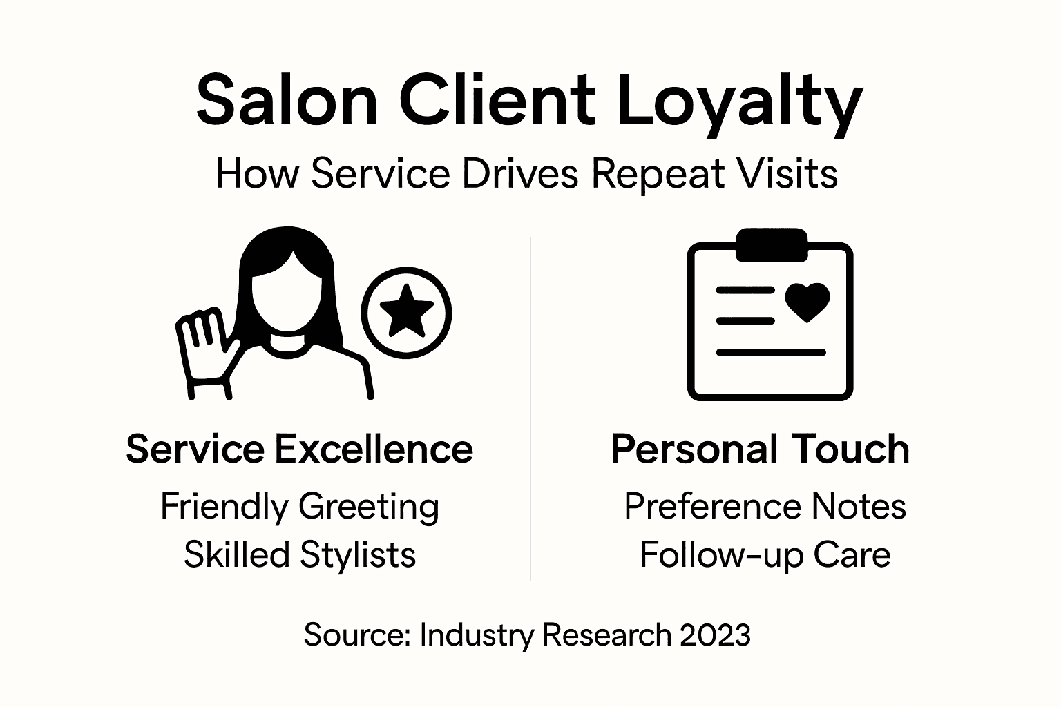 Infographic on how service builds salon loyalty