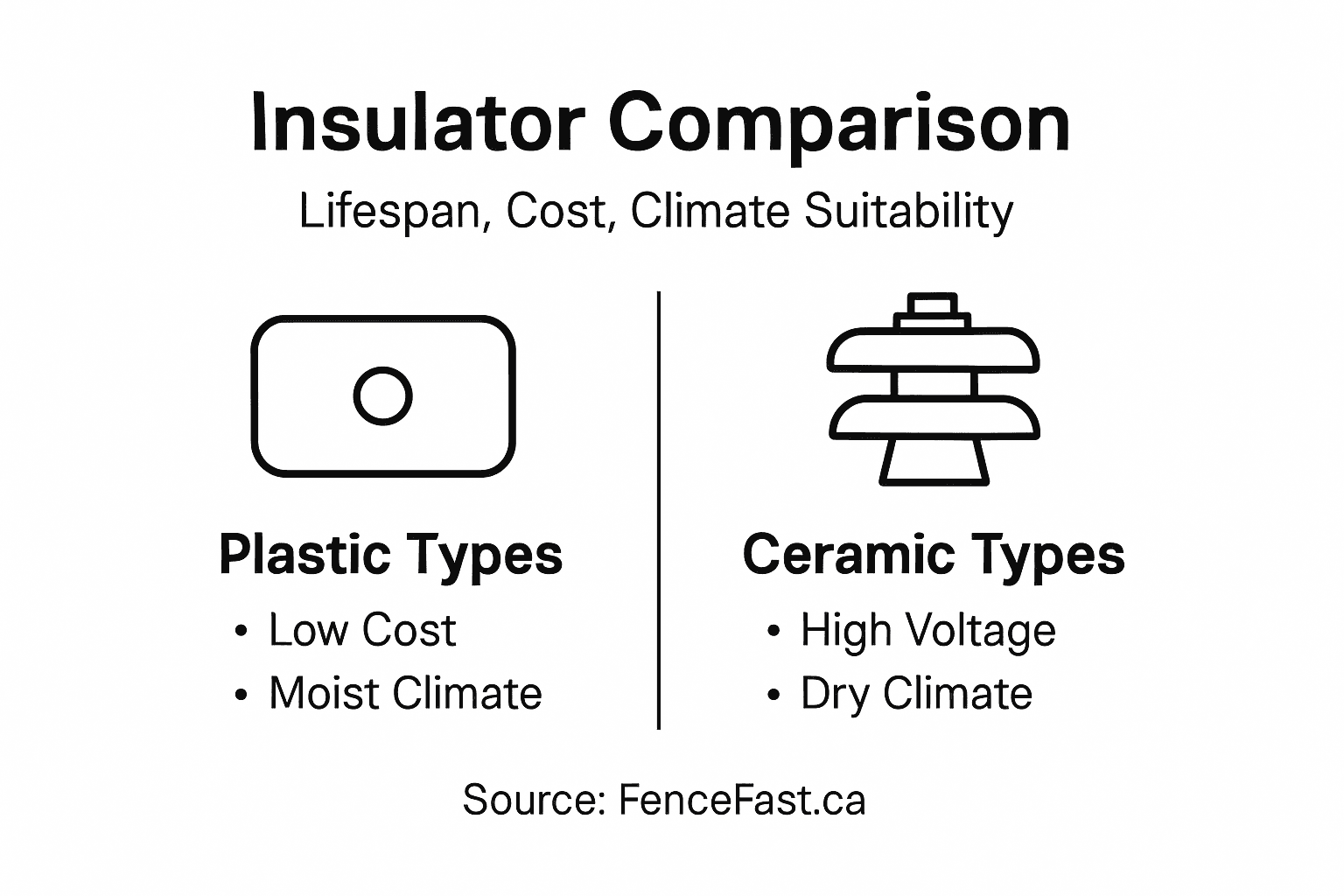 Infographic compares insulator types and features