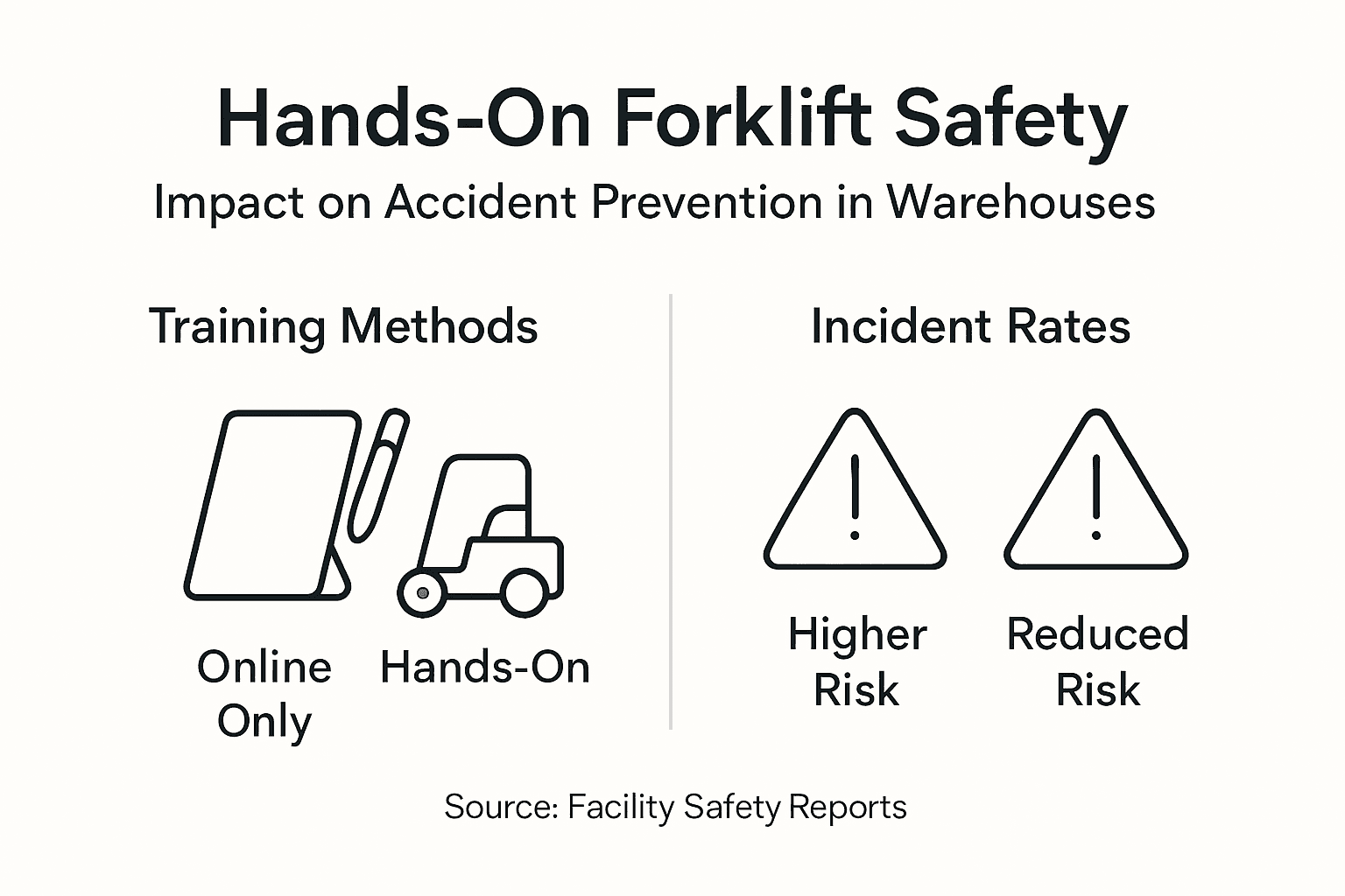Infographic comparing accident risks by training