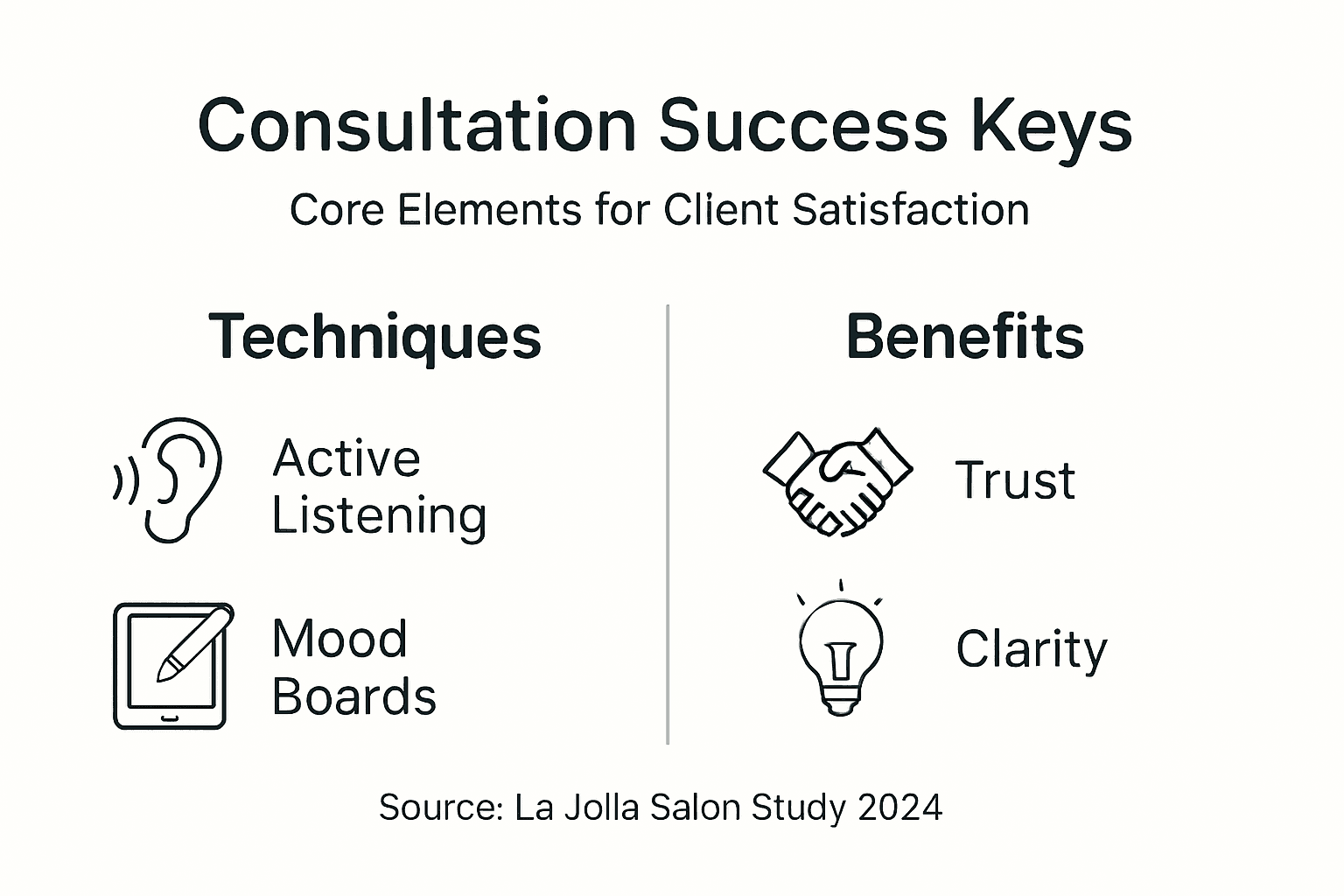 Infographic showing key consultation elements