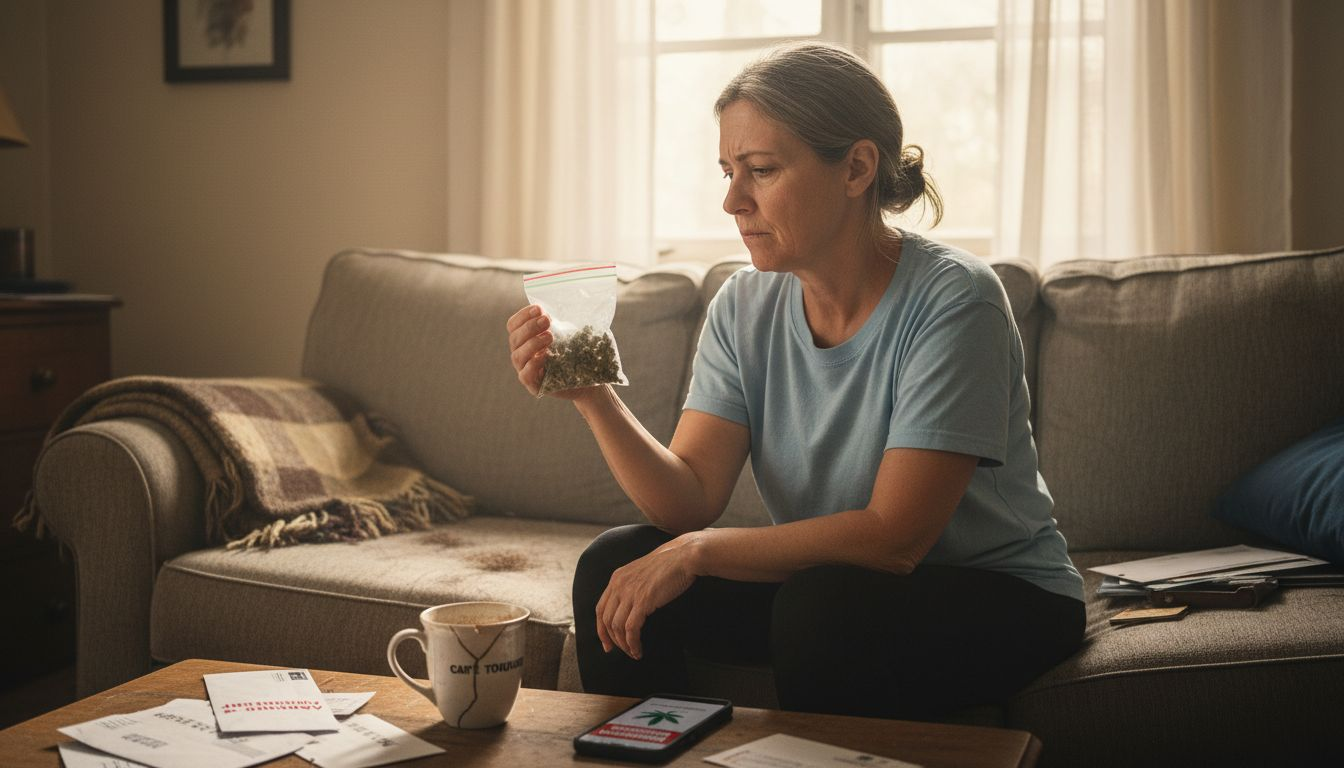 Woman considers risks of illegal cannabis