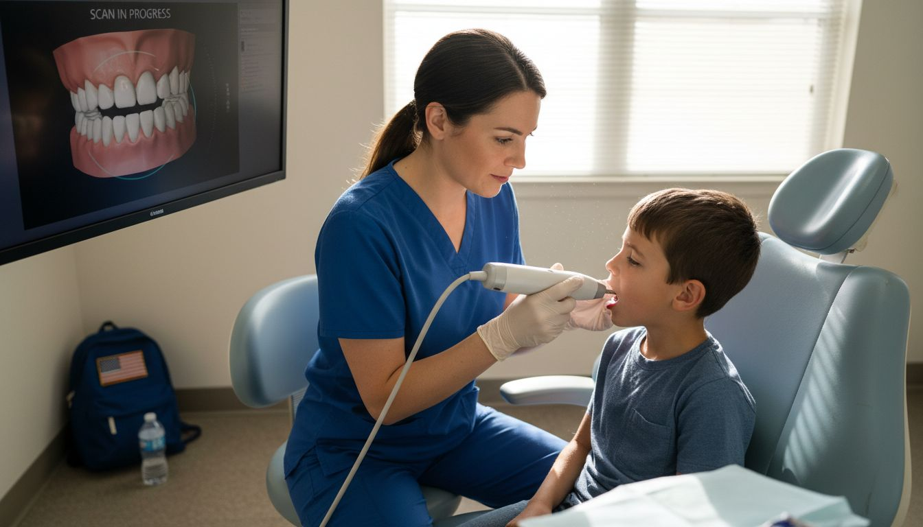 Digital scan creating 3D teeth model